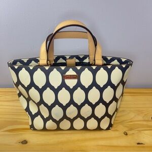 Kate Spade Grainy Vinyl Purse Grant street Juno Navy Lemon.